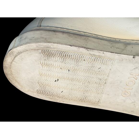 KOIO Primo Triple White High Top Sneakers •Men 45/12• Leather Made In Italy $325 main image 4